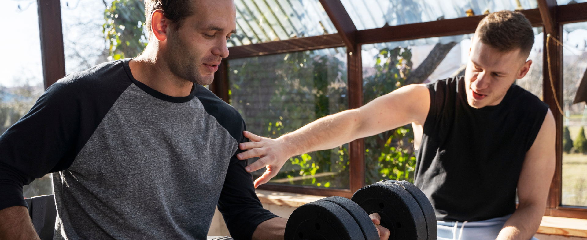 rehabilitation personal trainer gives motivation