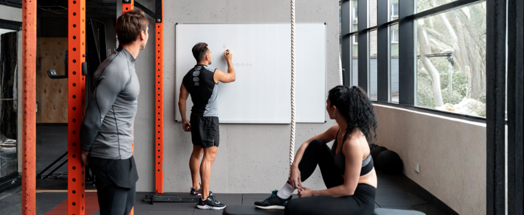 A fitness trainer creates a program specifically for you