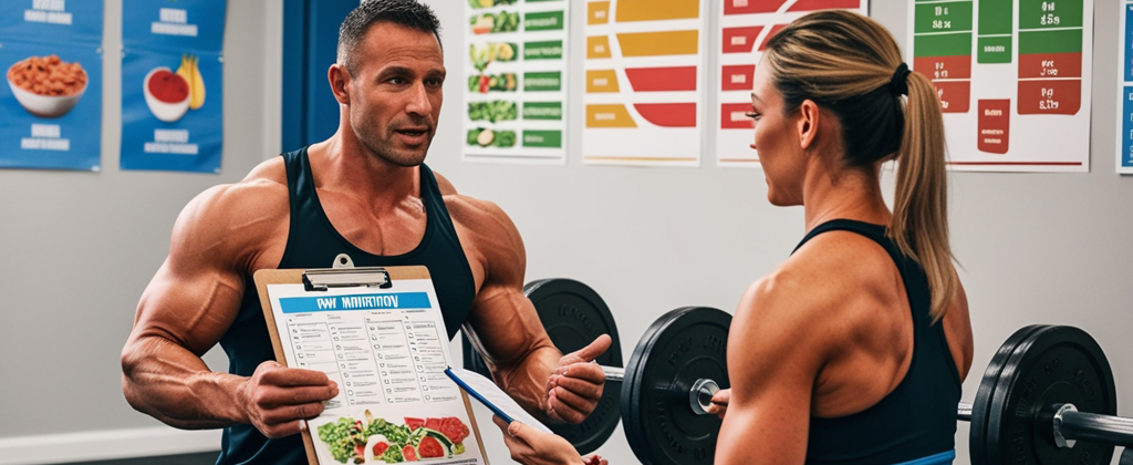 Your fitness trainer guides you on nutrition